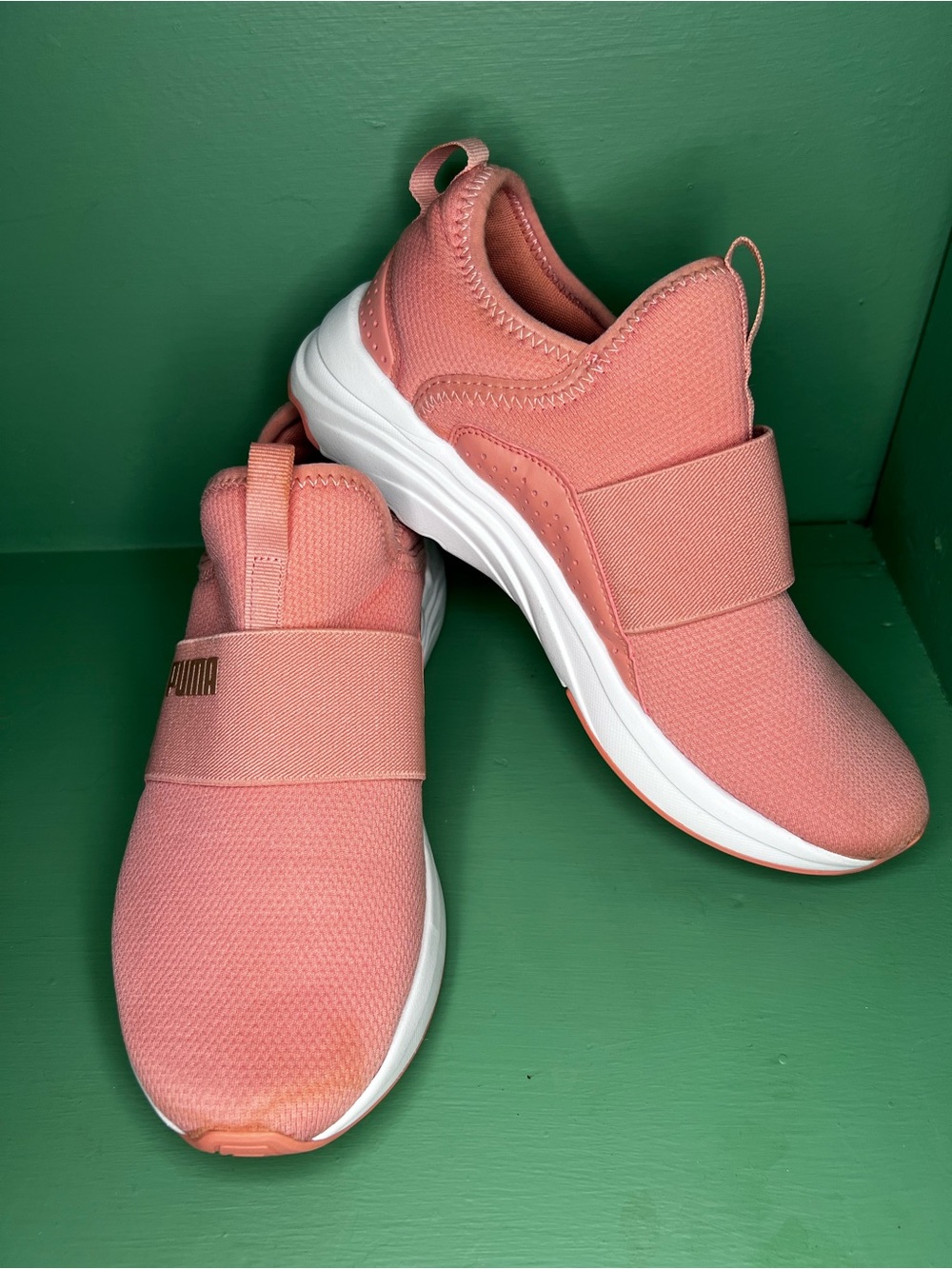 Puma Slip-On Sneakers in Coral
